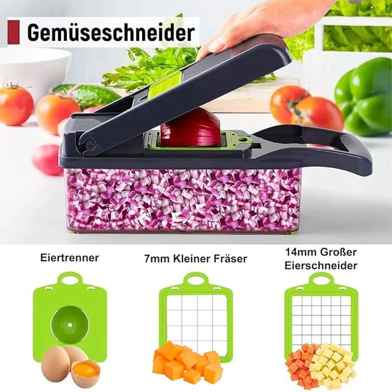 16 in 1 Vegetable Chopper Salad Fruit Mandolin Slicer Food Dicer Cutter Peeler~