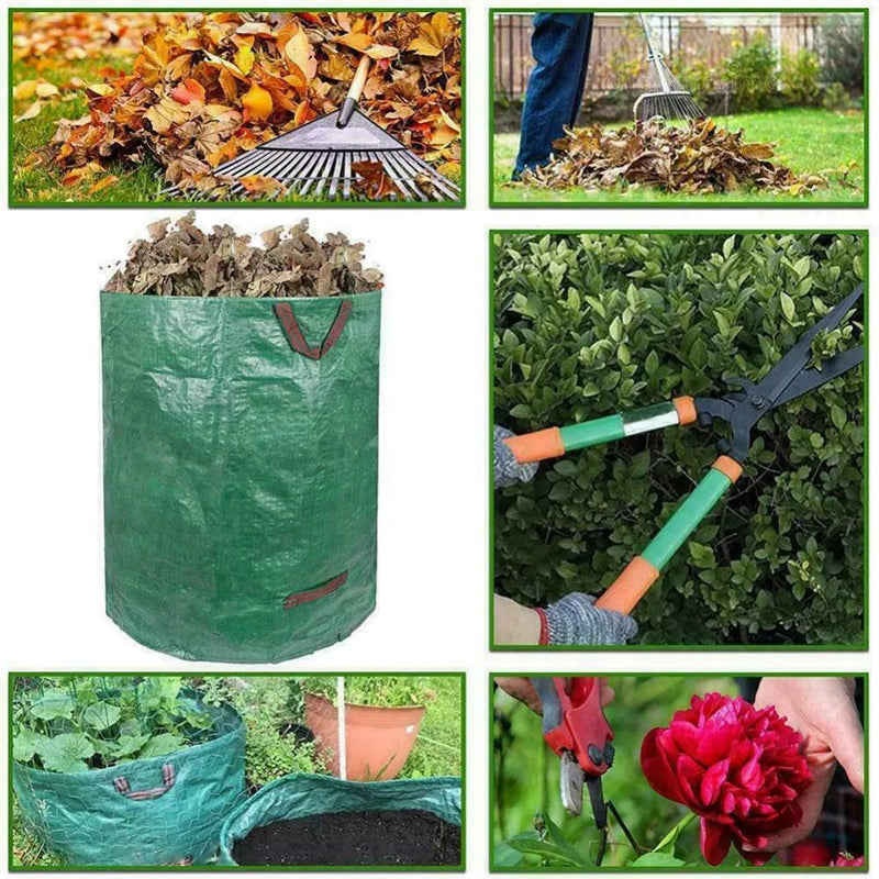 2X 272L Large Garden Waste Bags Refuse Heavy Duty Sacks Grass Leaves Rubbish Bag