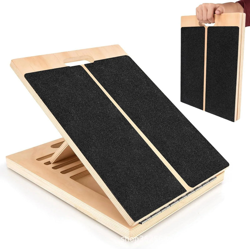 New Wooden Calf Incline Board for Yoga Workout Slant Board Calf Stretcher Folded