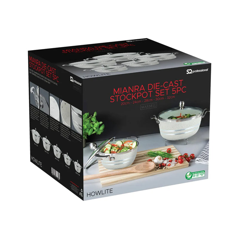 Sq Professional Seramiq Mianra Diecast Stockpot Set Of 5 Howlite