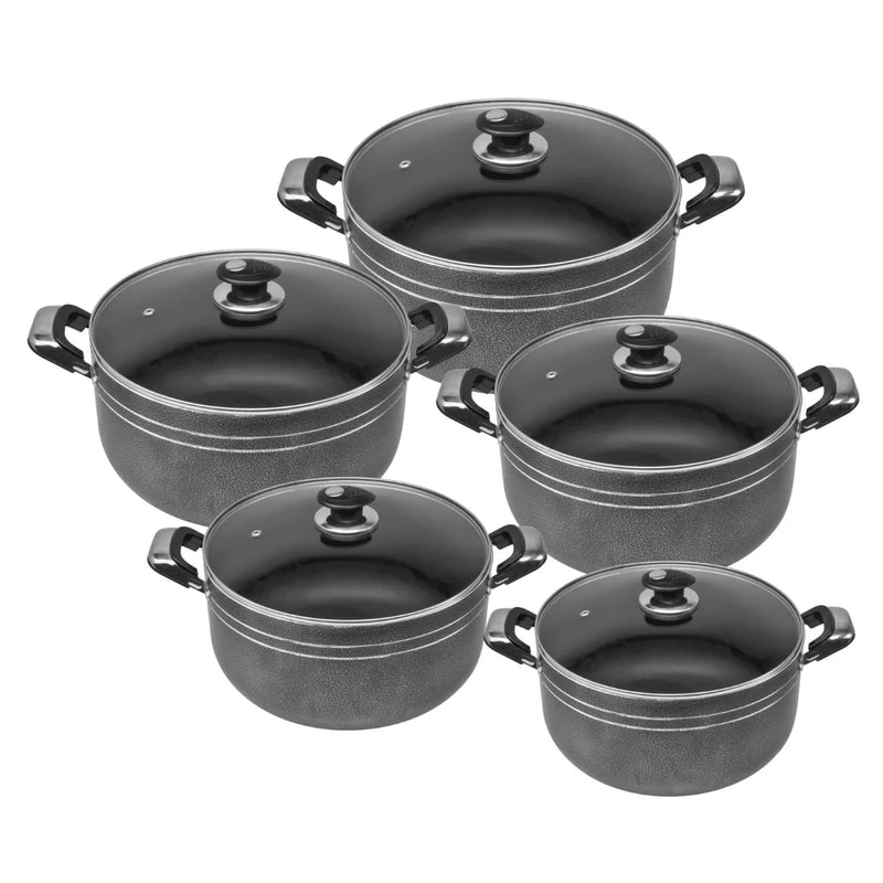 Una Non – Stick Athena Stockpot Set Of 5 18 – 20 – 22 – 24