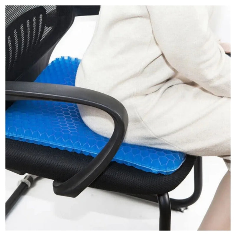 Honeycomb Breathable Gel Seat Cushion Cooling Double Thick Egg Sitting Pad Mat