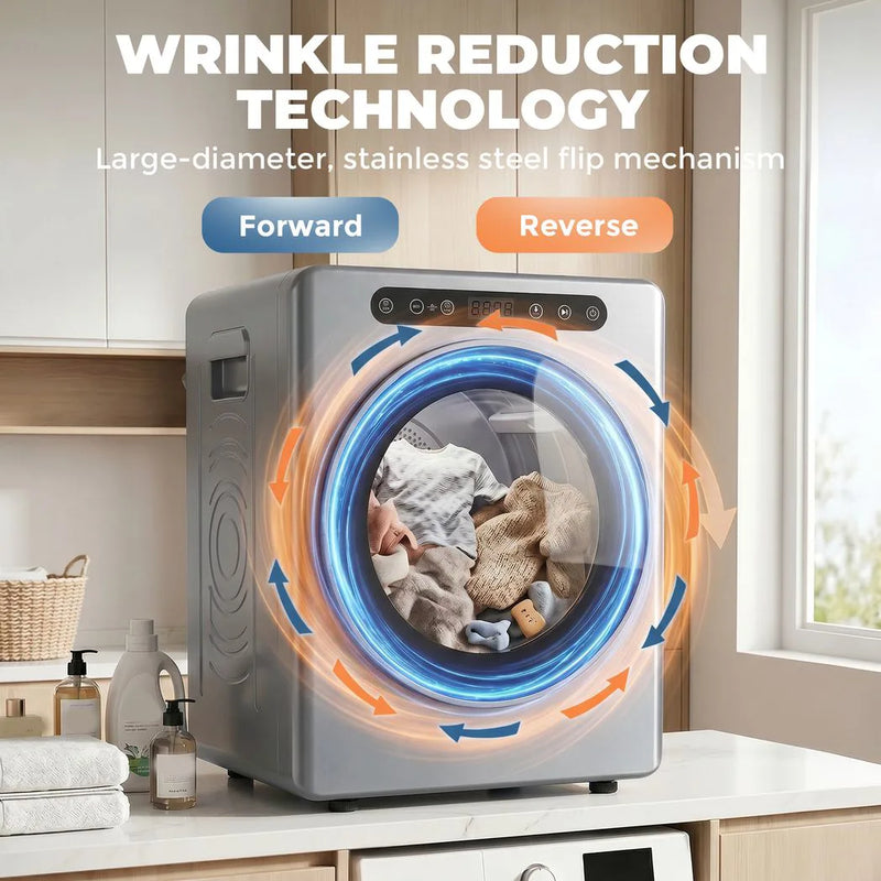 HOMCOM 5 kg Compact 40-60°C  Tumble Dryer - Silver Tone