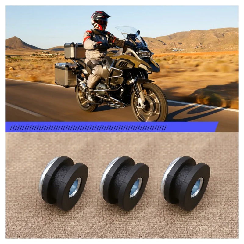10PCS 6mm Motorcycle Rubber Washers Sleeve Honda Yamaha Suzuki Kawasaki Fairing