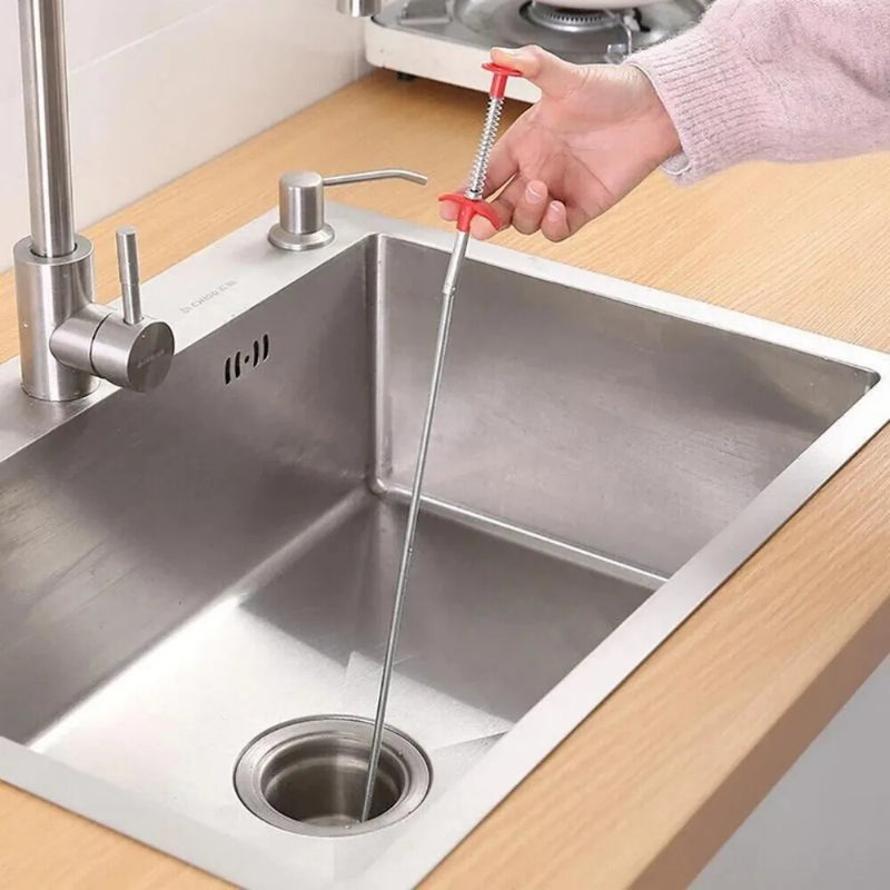 Drain Cleaner Spring Pipe Sticks Clog Remover Sewer Dredging Kitchen Sink Tools