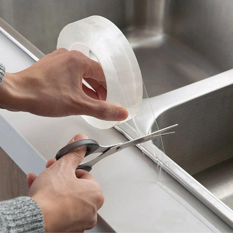 Waterproof Caulk Strip Sealing Tapes Anti-Mildew Clear Bathroom Kitchen Sealant