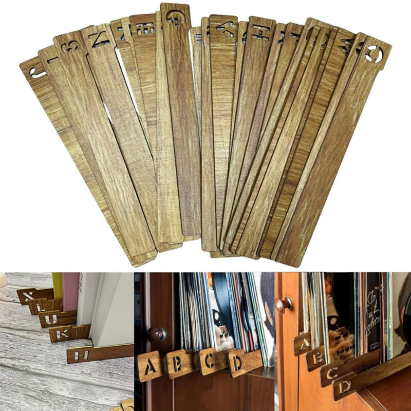 26PCS Vinyl Record Dividers Premium-Wooden Music Divider for Lps-and Record UK