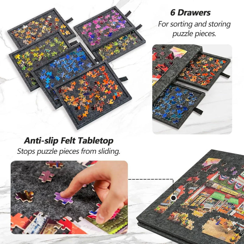 1000 Piece Puzzle Board Drawer Cover Portable Felt Fabric Jigsaw 30.3"x21.1"