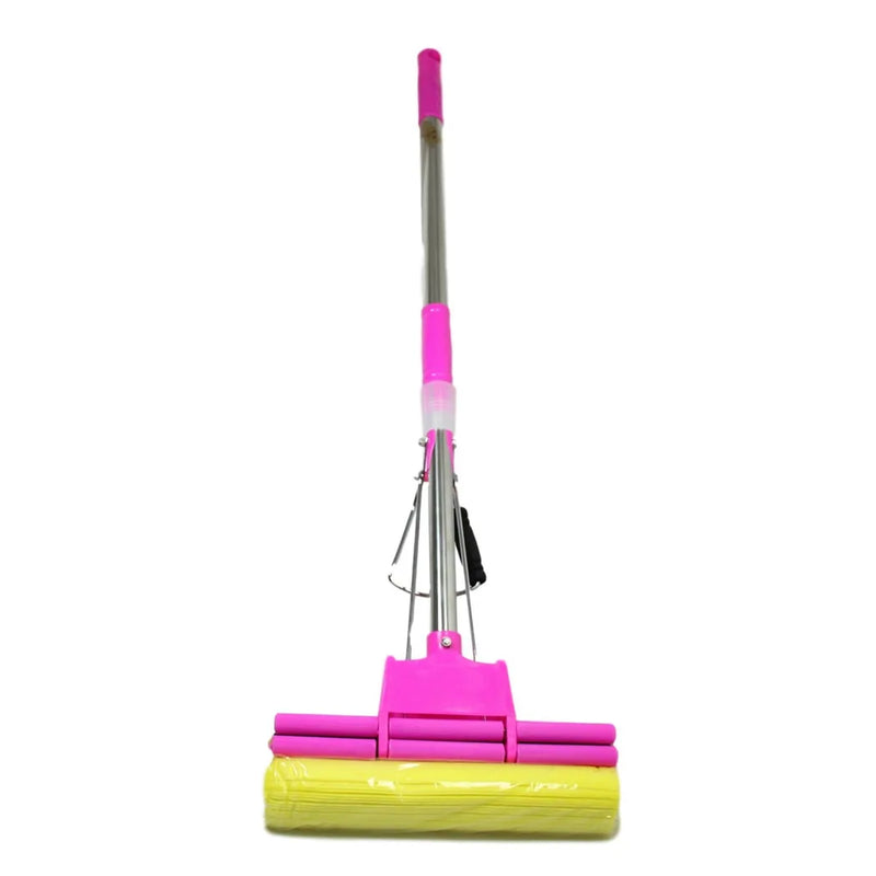 E x pandable Squeeze Yellow Cleaning Sponge Mop Assorted Colours