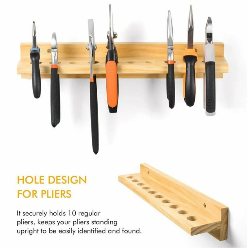 3x Wall Mounted Screwdriver Holder Storage Rack Wrench Workshop Tool Organizer