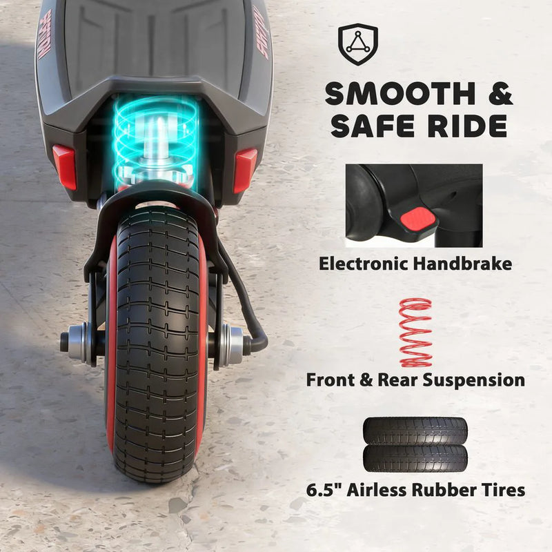 SPORTNOW Electric Scooter for Kids, Foldable E Scooter for Age Age 6 with LED Display, RGB lights, Up to 16km/h, Black