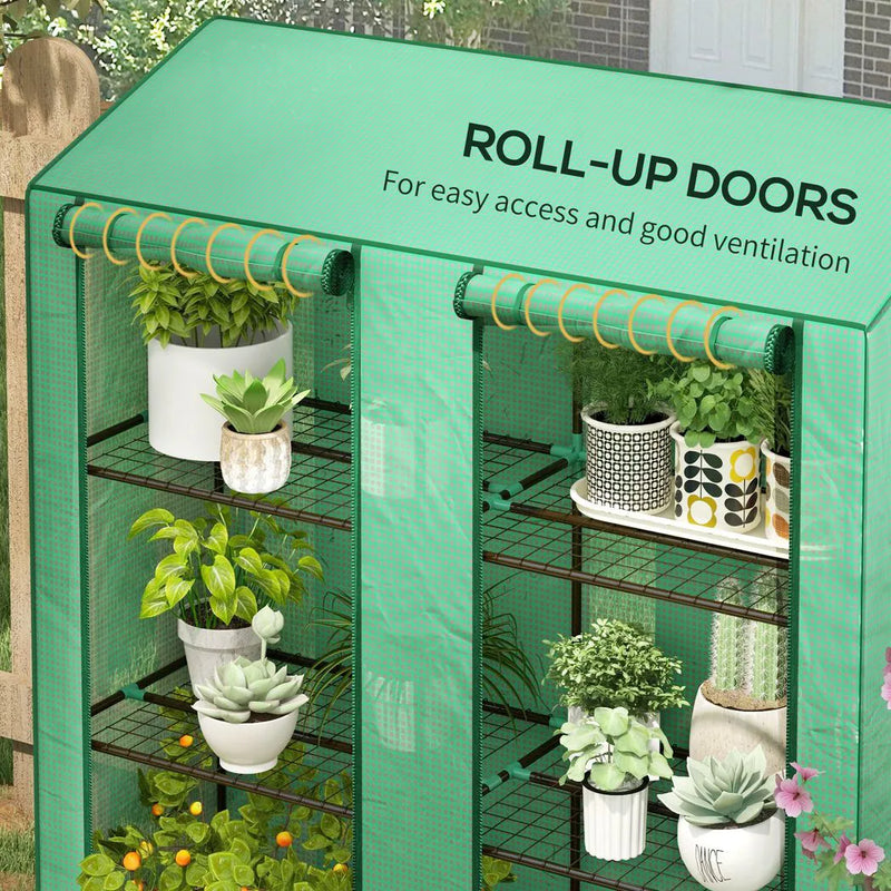 Outsunny 46 x 143cm Six-Shelf Greenhouse