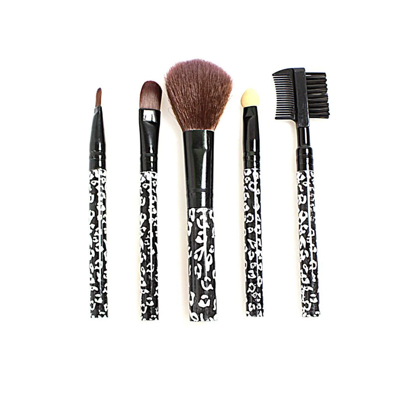 Makeup Cosmetic Brush Set Of 5 Assorted Designs