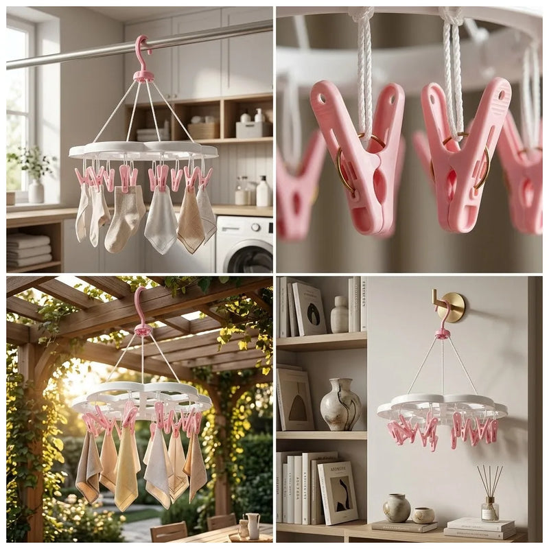 Clothes Peg Laundry Hanger Assorted Colours