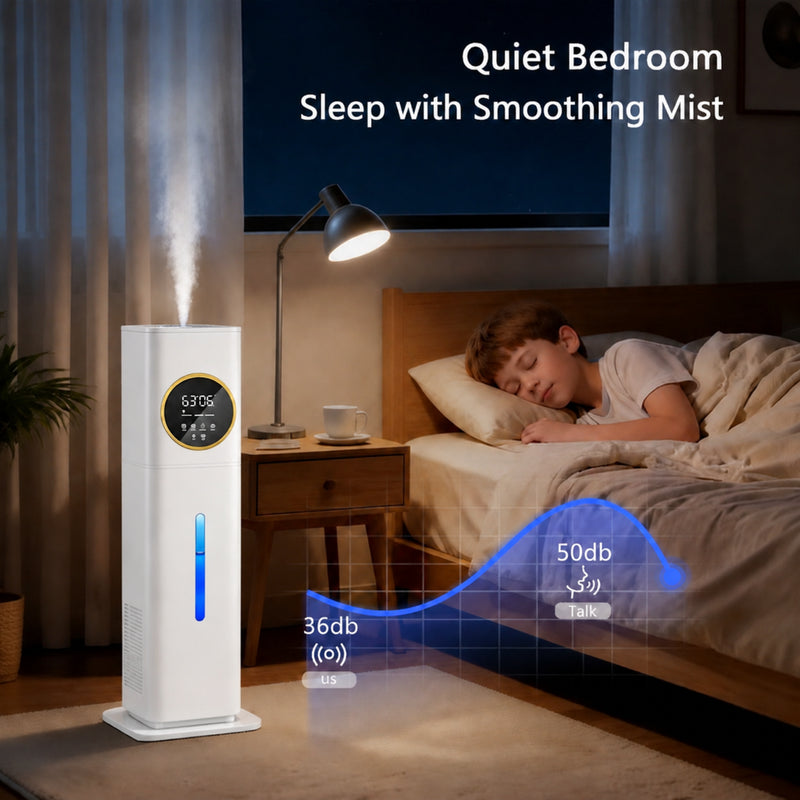 8L Large Humidifier - 40H Runtime for Large Room（White）