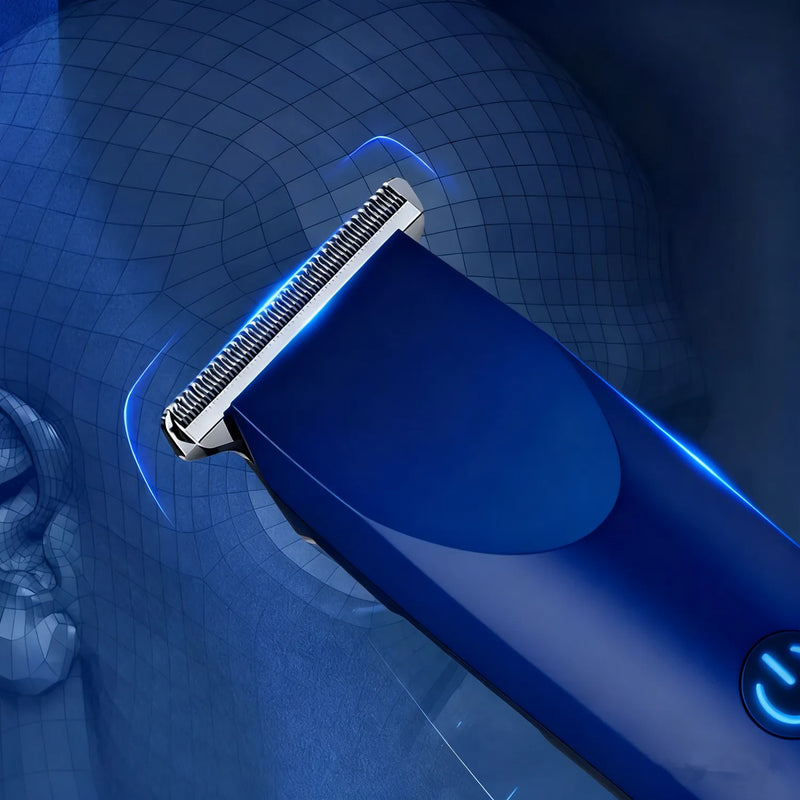 Men Pro Electric Hair Clippers Beard Trimmer Cutting Barber Shaving Machine Blue (US Logistics For USPS/DHL/Fedex/UPS. No designated logistics accepted，TK/TMEU only For self-pickup）