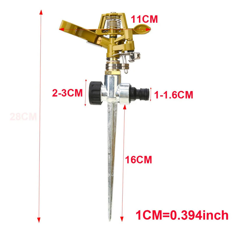 360° Rotating Water Sprayer Garden Lawn Farm Watering Irrigation Sprinkler UK