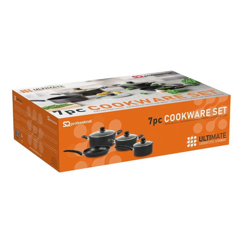 Sq Professional Carbon Steel Ultimate Cookware Pan Set Of 7
