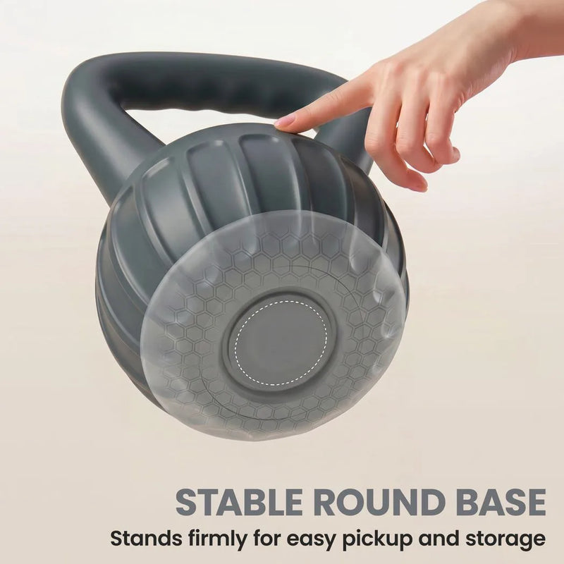 SPORTNOW Kettlebell for Strength Training Kettle Bell with Non-Slip Handle 10 kg Grey