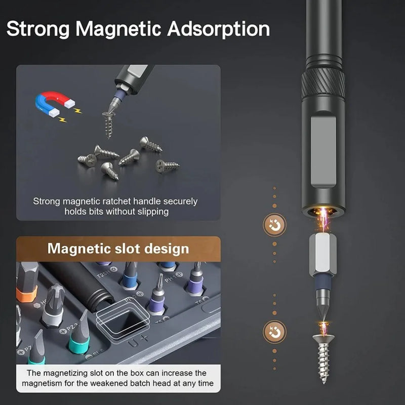 Magnetic Screwdriver Set, 42 in 1 DIY Ratchet Screwdriver Kit for Home, Bikes