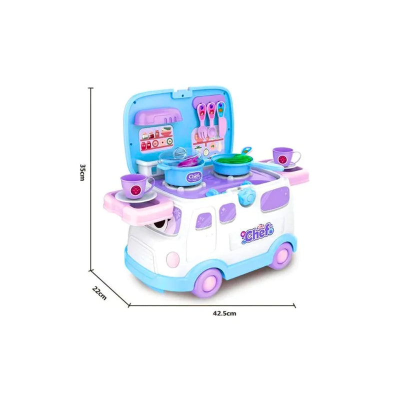 3 In 1 Chef's Creative Kitchen Set - Ride On, Playset & Storage Box