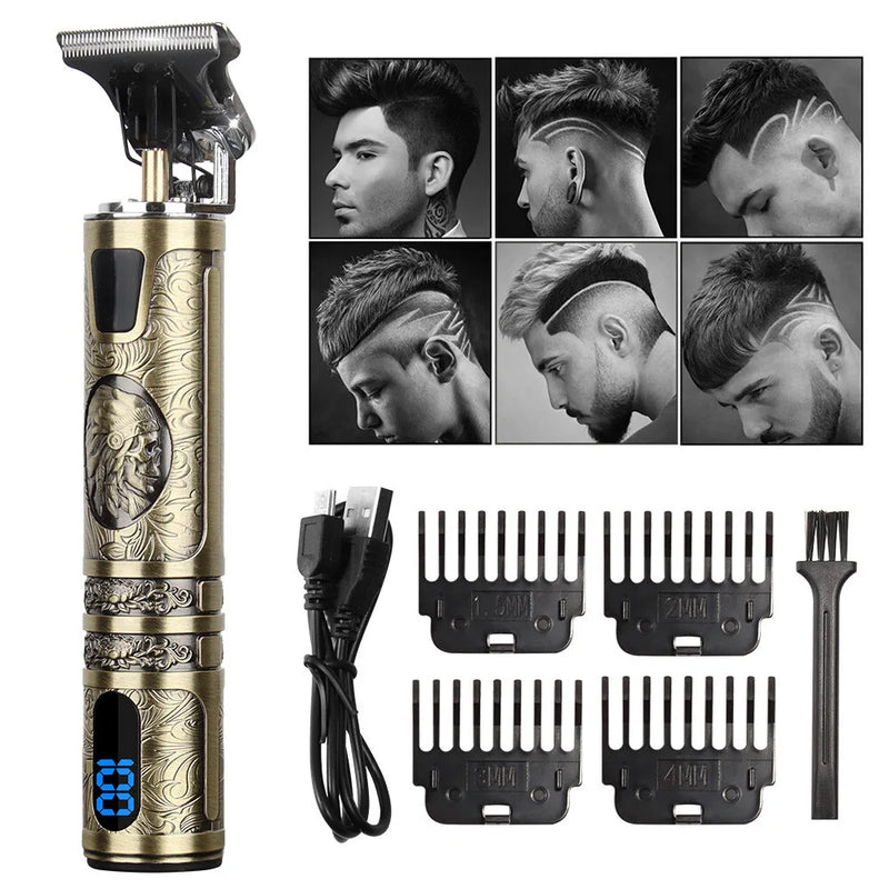 Small LCD Screen Display Professional Men Cordless Hair Clippers Beard Trimmer Cutting Machine Kit (US Logistics For USPS/DHL/Fedex/UPS. No designated logistics accepted，TK/TMEU only For self-pickup）