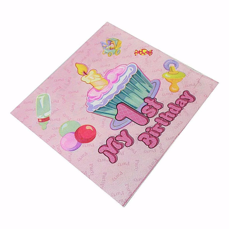 Pack Of Paper Birthday Napkins Tissues Assorted Designs