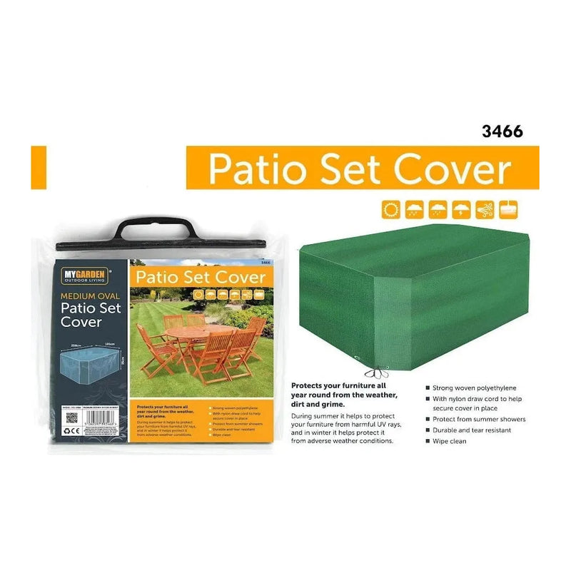 Garden Patio Set Cover Oval Medium 208 cm x 191 cm x 95 cm