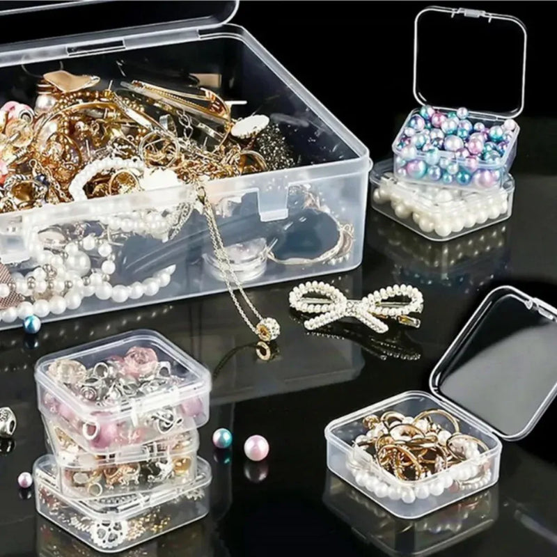 Bead Organizer Box with 30 Clear Plastic Small Storage Compartments for Craft