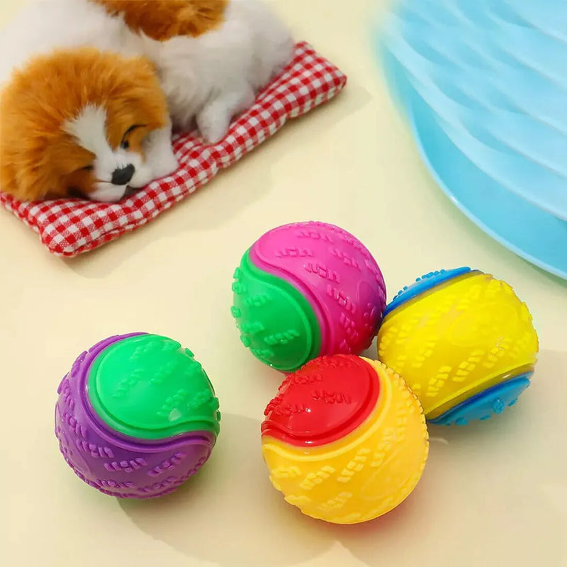 Scooby-Doo Durable Squeaky set of 8 Dog Balls for teeth Cleaning Interactive UK new