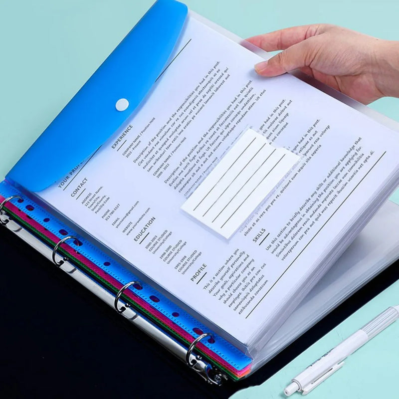 Document Wallets Expandable File Folder  A4 Punched Pockets  Pack of 12