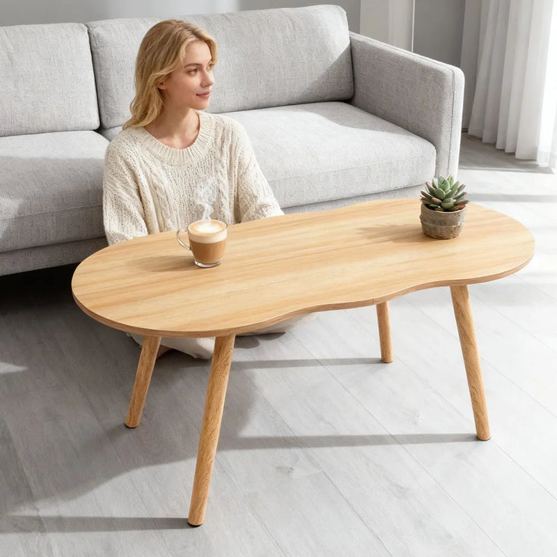 Natural Wooden Coffee Table for Living Room Modern Sofa Centre Table Tea Tables