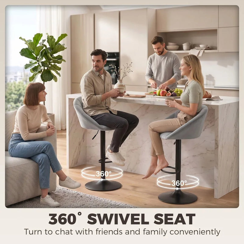 HOMCOM stool counter backs