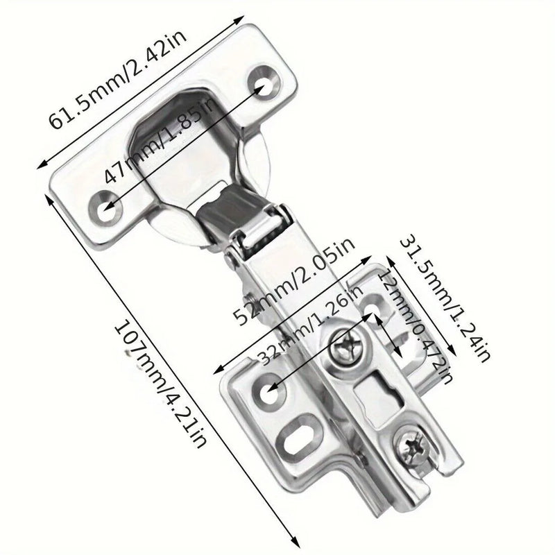 20Pcs Soft Close Hinge Hinges SCREW PACK Kitchen Cabinet Cupboard Door 35MM