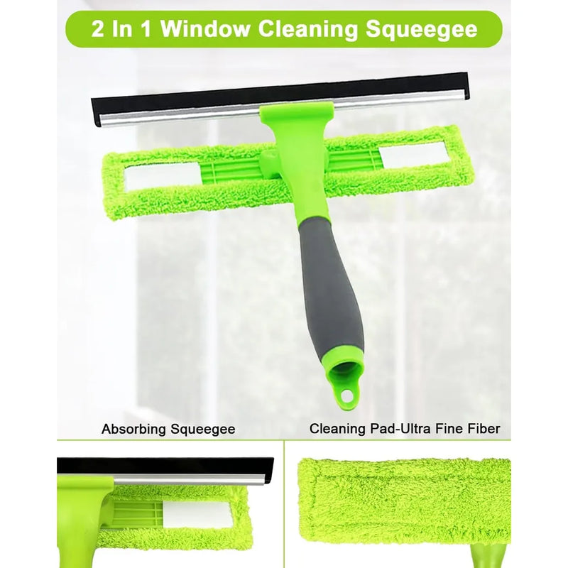 4.5M Telescopic Extendable Window Cleaner Equipment Glass Cleaning Squeegee UK