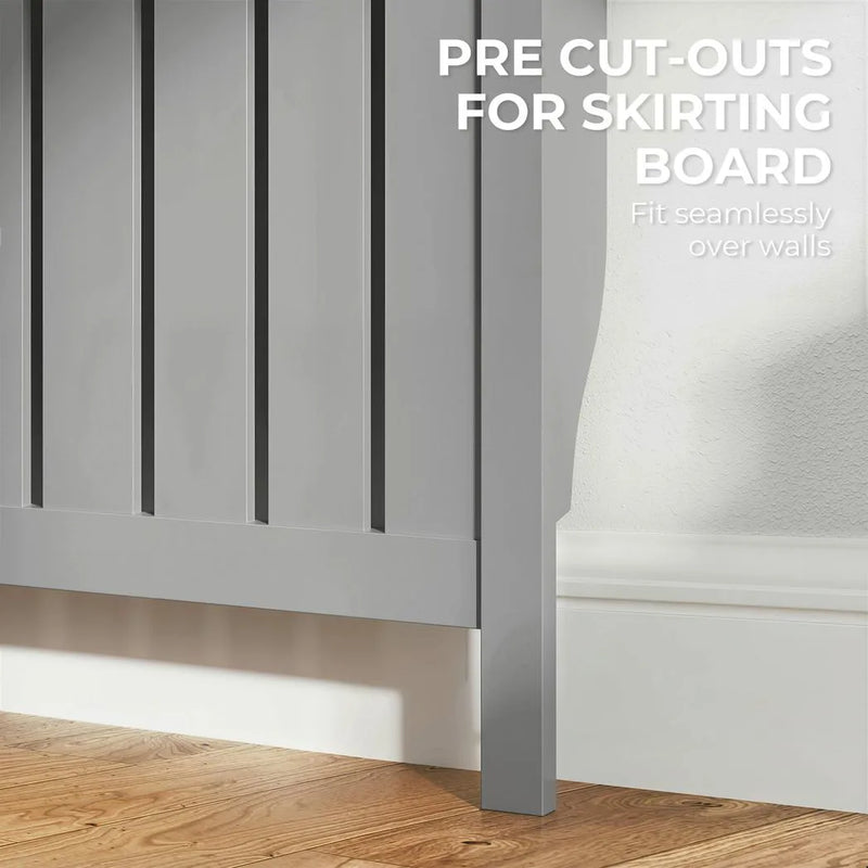 HOMCOM 93 x 119cm Modern Radiator Cover - Grey