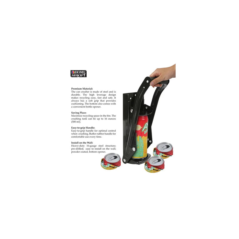 Soft Grip Handle 16Oz Can Crusher Black Dgi