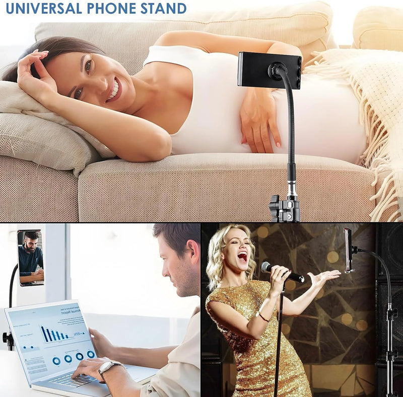 170CM Tall Flexible Phone Tripod with Gooseneck Heavy Duty Phone Tripod Stand UK