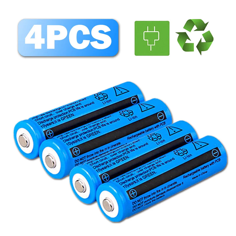 4 PCS 18650 Rechargeable Batteries + 2 PCS USB Charger Set For Flashlights Headlamp (US Logistics For USPS/DHL/Fedex/UPS. No designated logistics accepted，TK/TMEU only For self-pickup）