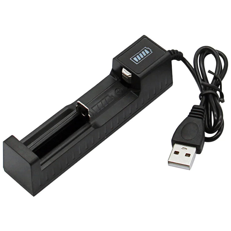 2PCS 18650 Rechargeable Batteries + 1PCS USB Charger Set For Flashlights Headlamp (US Logistics For USPS/DHL/Fedex/UPS. No designated logistics accepted，TK/TMEU only For self-pickup）