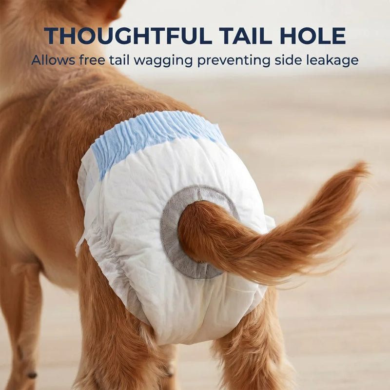 PawHut Disposable Dog Diapers Female Incontinence or Excitable Urination and Training 48 Count, XS, 15-33 cm