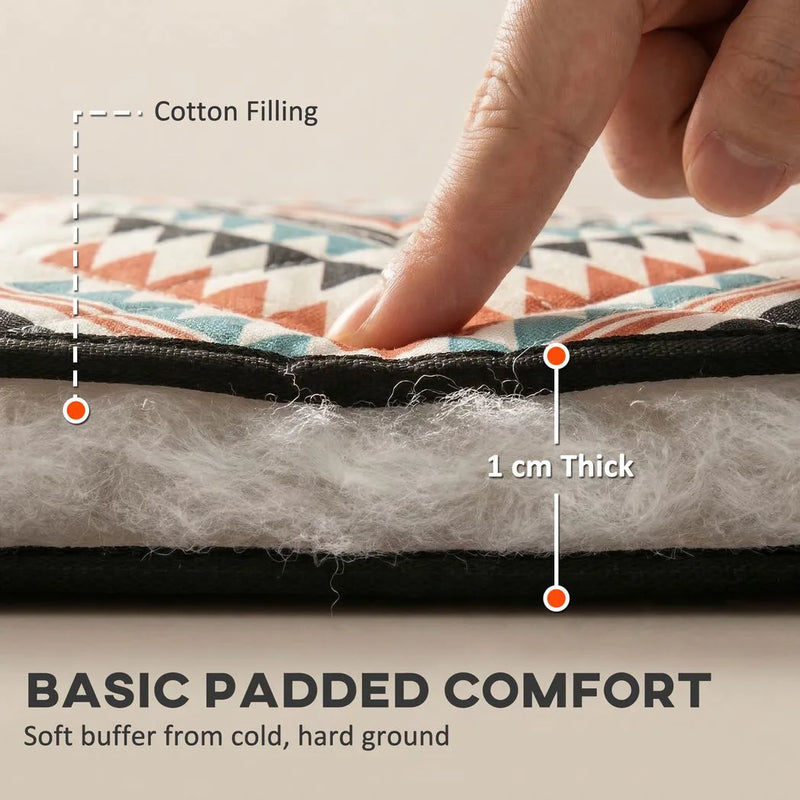 Outsunny Picnic Blanket, 300x200CM Large Beach Blanket Outdoor Picnic Mat with Integrated Strap for Camping, Mix-Colour