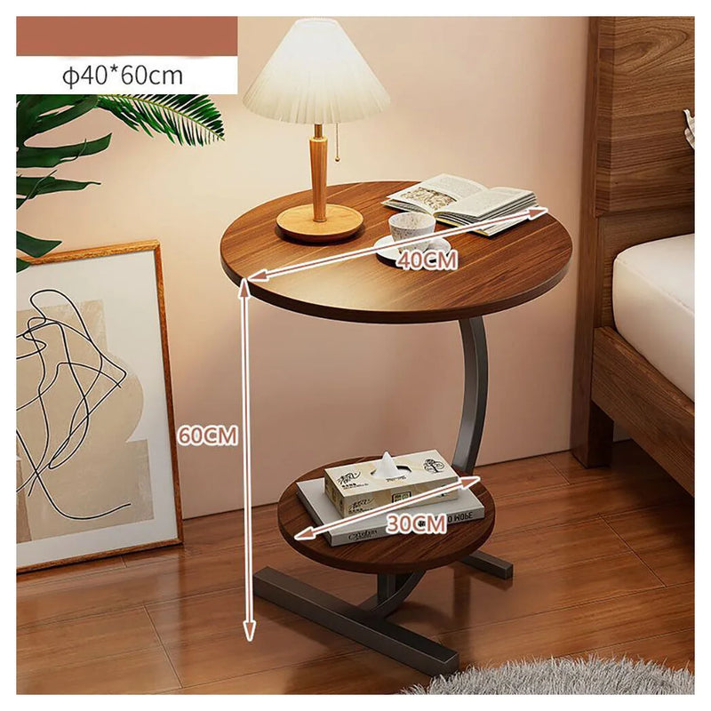 Side Table C Shaped for Sofa Coffee End Tables for Living Room Bedside Tables