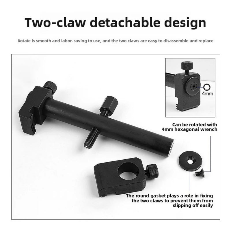 Universal Puller For Ribbed Drive Pulleys Crankshaft Remover Garage Engine Tools