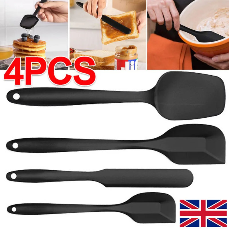 Silicone Spatula Set of 4 Pcs | 315℃ Heat-Resistant Non Stick Rubber Spatulas