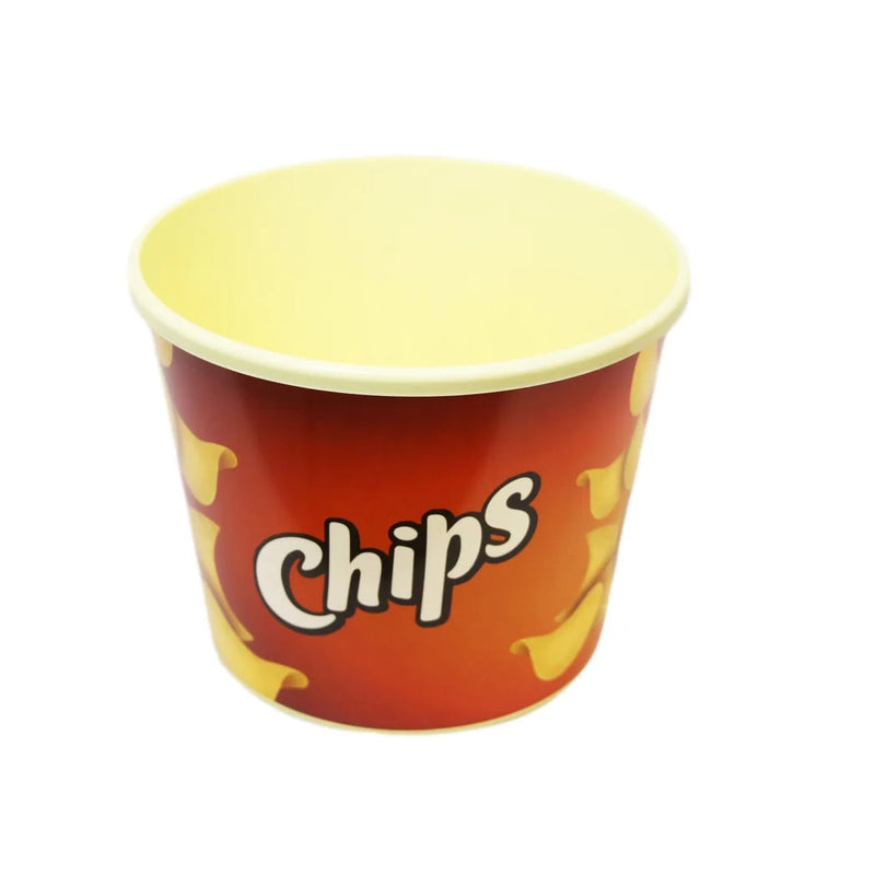 Traditional Red Popcorn Chips Bucket Plastic Home Movie Night Assorted Designs