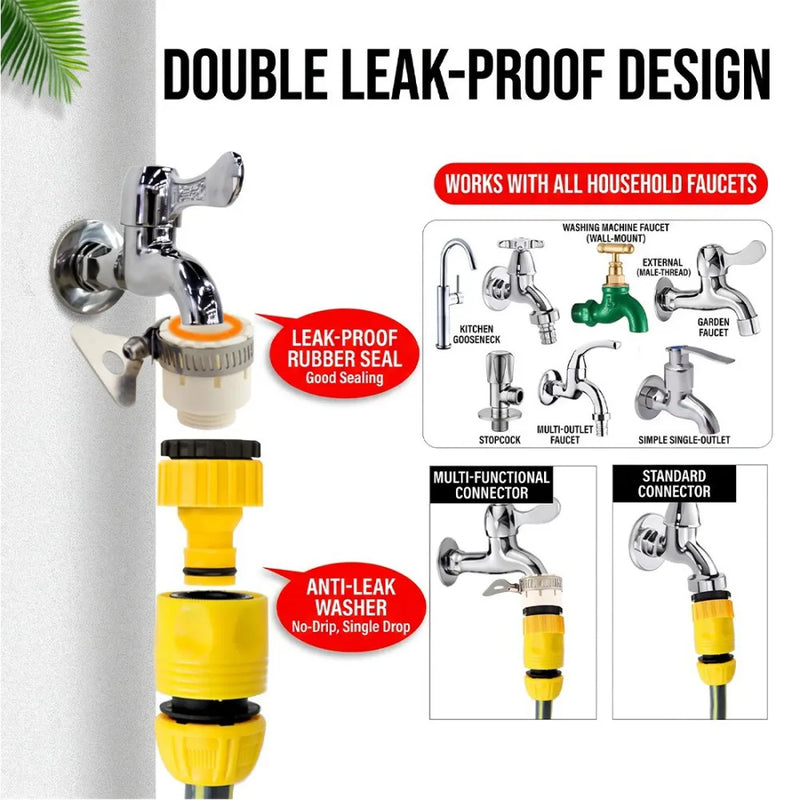 10M-50M Garden Hose Pipe Reinforced Braided PVC Gardening Watering Hosepipe Reel-20M