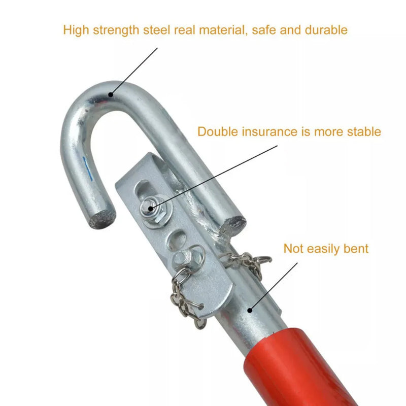5000kg 5 Ton Steel Towing Bar Pole Recovery Tow Pole Auto Car Van Truck Towpole