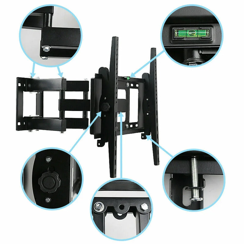 TV Wall Bracket Mount Tilt Swivel Samsung LG Toshiba 32 40 43 50 55 65 80 Inch