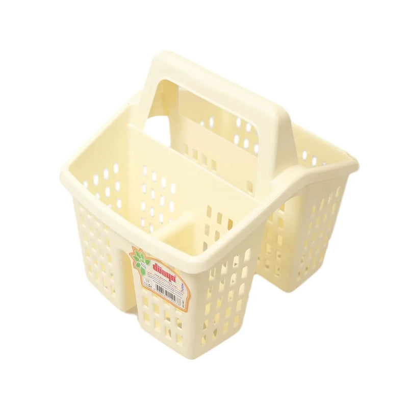 Plastic Sink Cutlery Holder 4 Sections Assorted Colours